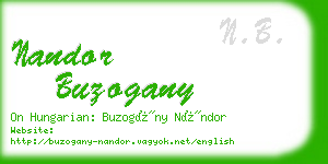 nandor buzogany business card